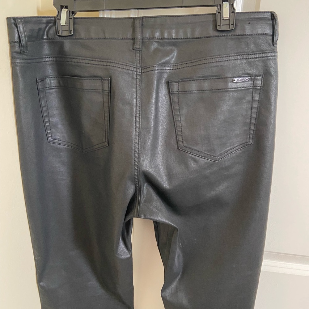 Kenneth Cole Jeans Faux Leather Black Size 31 - Picture 4 of 5